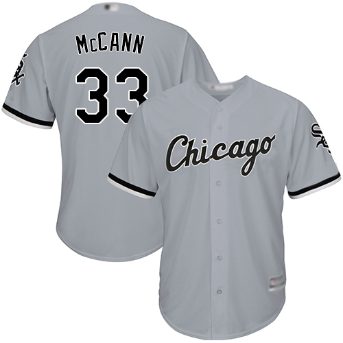 Chicago White Sox #33 James McCann Grey New Cool Base Stitched Jersey Men's cheap jerseys for sale - CheapJerseys.Shop