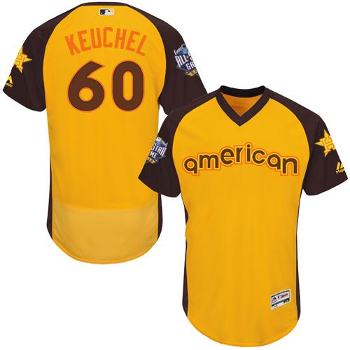 Houston Astros #60 Dallas Keuchel Gold Flexbase Authentic Collection 2016 All-Star American League Stitched Jersey Men's cheap jerseys for sale - CheapJerseys.Shop