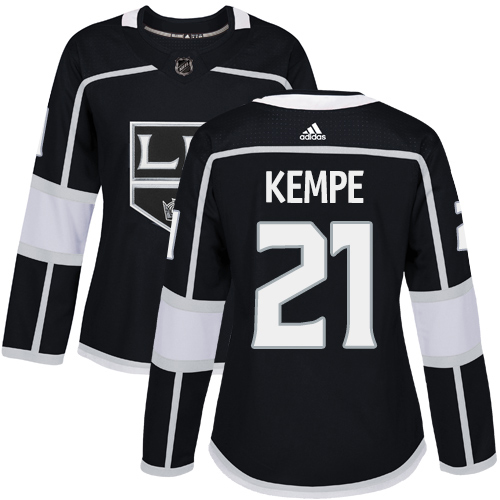 Los Angeles Kings #21 Mario Kempe Black Home Authentic Women's Stitched Jersey Womens cheap jerseys for sale - CheapJerseys.Shop