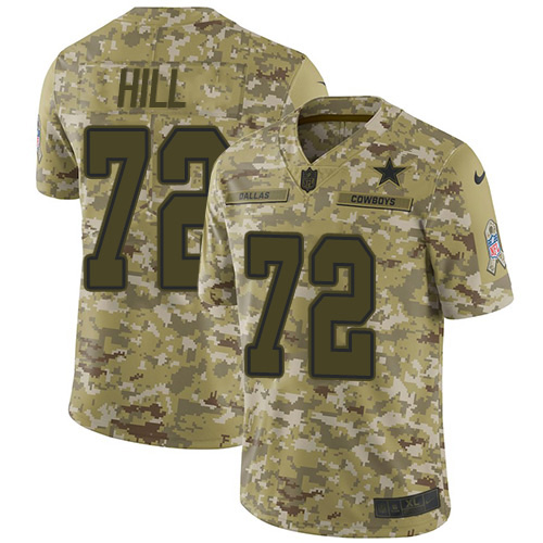 Dallas Cowboys #72 Trysten Hill Camo Youth Stitched Limited 2018 Salute To Service Jersey Youth cheap jerseys for sale - CheapJerseys.Shop
