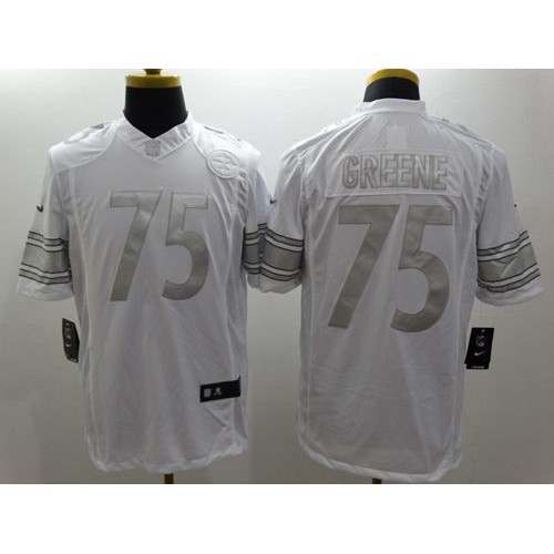 Pittsburgh Steelers #75 Joe Greene White Men's Stitched Limited Platinum Jersey Men's cheap jerseys for sale - CheapJerseys.Shop