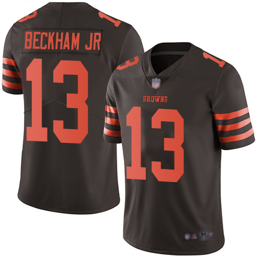 Cleveland Browns #13 Odell Beckham Jr Brown Men's Stitched Limited Rush Jersey Men's cheap jerseys for sale - CheapJerseys.Shop