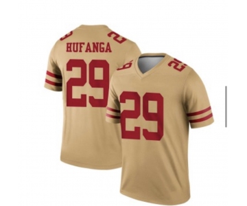 Men's Youth Women's San Francisco 49ers #29 Talanoa Hufanga Gold Inverted Legend Jersey cheap jerseys for sale - CheapJerseys.Shop