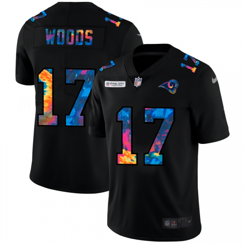 Los Angeles Los Angeles Rams #17 Robert Woods Men's Multi-Color Black 2020 Crucial Catch Vapor Untouchable Limited Jersey Men's cheap jerseys for sale - CheapJerseys.Shop