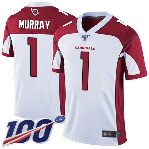 Cardinals #1 Kyler Murray White Men's Stitched 100th Season Vapor Limited Jersey cheap jerseys for sale - CheapJerseys.Shop