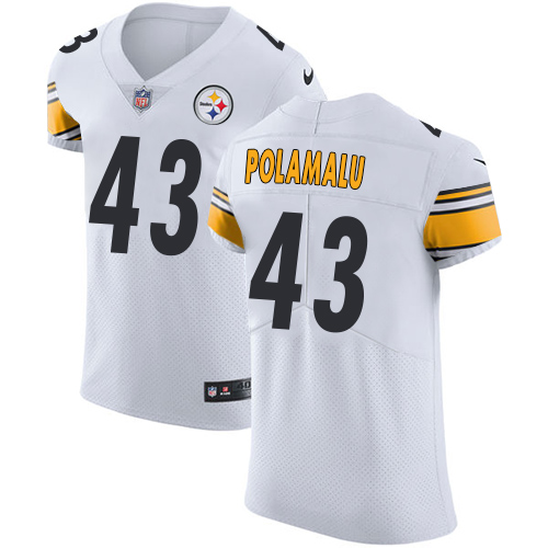 Steelers #43 Troy Polamalu White Men's Stitched Vapor Untouchable Elite Jersey cheap jerseys for sale - CheapJerseys.Shop