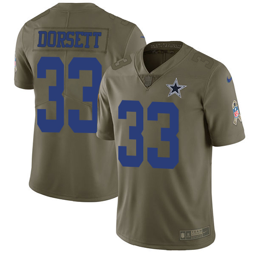 Cowboys #33 Tony Dorsett Olive Men's Stitched Limited 2017 Salute To Service Jersey cheap jerseys for sale - CheapJerseys.Shop