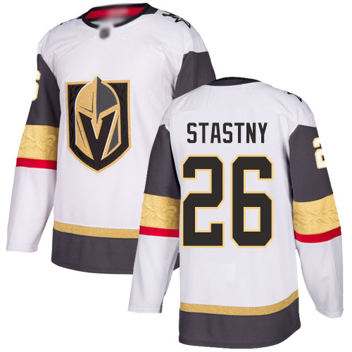 Golden Vegas Golden Knights #26 Paul Stastny White Road Authentic Stitched Jersey Men's cheap jerseys for sale - CheapJerseys.Shop