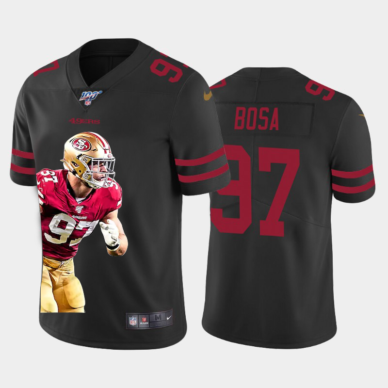 San Francisco 49ers #97 Nick Bosa Team Hero 1 Vapor Limited 100 Jersey Black cheap jerseys for sale - CheapJerseys.Shop