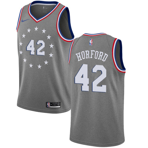 Philadelphia 76ers #42 Al Horford Gray Swingman City Edition 2018/19 Jersey Mens cheap jerseys for sale - CheapJerseys.Shop