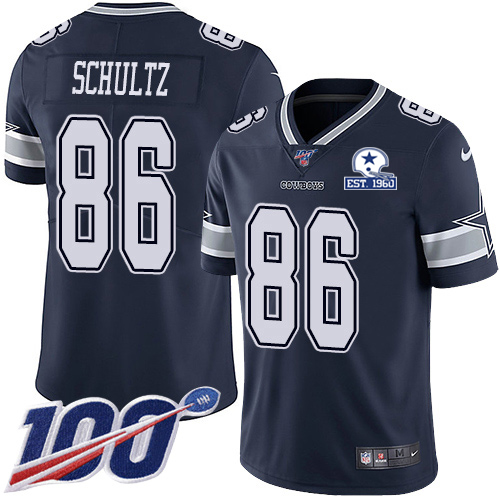Dallas Cowboys #86 Dalton Schultz Navy Blue Team Color Men's Stitched With Established In 1960 Patch 100th Season Vapor Untouchable Limited Jersey cheap jerseys for sale - CheapJerseys.Shop