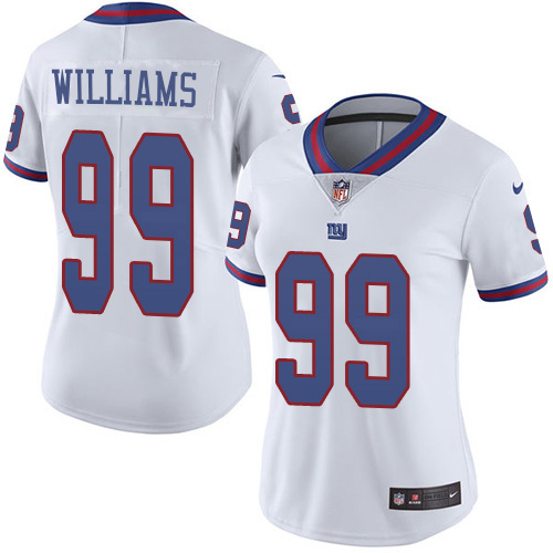 New York Giants #99 Leonard Williams White Women's Stitched Limited Rush Jersey Womens cheap jerseys for sale - CheapJerseys.Shop