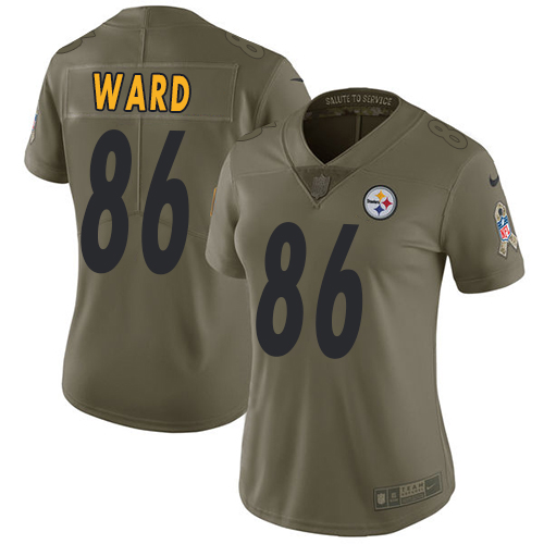 Pittsburgh Steelers #86 Hines Ward Olive Women's Stitched Limited 2017 Salute to Service Jersey Womens cheap jerseys for sale - CheapJerseys.Shop