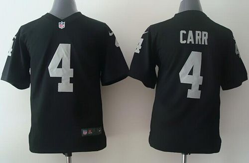 Raiders #4 Derek Carr Black Team Color Youth Stitched Elite Jersey cheap jerseys for sale - CheapJerseys.Shop