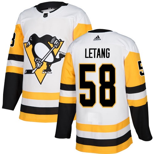 Pittsburgh Penguins #58 Kris Letang White Road Authentic Stitched Youth Jersey Youth cheap jerseys for sale - CheapJerseys.Shop