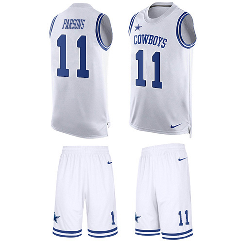 Cowboys #11 Micah Parsons White Team Color Men's Stitched Limited Tank Top Suit Jersey cheap jerseys for sale - CheapJerseys.Shop