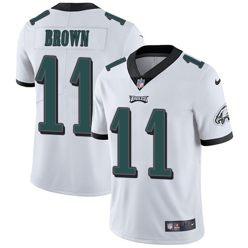 Eagles #11 A.J. Brown White Men's Stitched Vapor Untouchable Limited Jersey cheap jerseys for sale - CheapJerseys.Shop