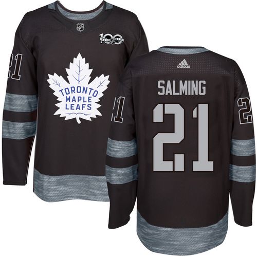 Maple Toronto Maple Leafs #21 Borje Salming Black 1917-2017 100th Anniversary Stitched Jersey Men's cheap jerseys for sale - CheapJerseys.Shop