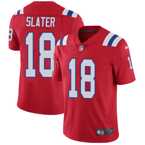 Patriots #18 Matt Slater Red Alternate Men's Stitched Vapor Untouchable Limited Jersey cheap jerseys for sale - CheapJerseys.Shop