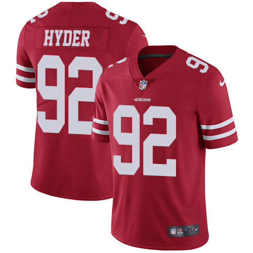 San Francisco 49ers #92 Kerry Hyder Red Team Color Men's Stitched Vapor Untouchable Limited Jersey Men's cheap jerseys for sale - CheapJerseys.Shop