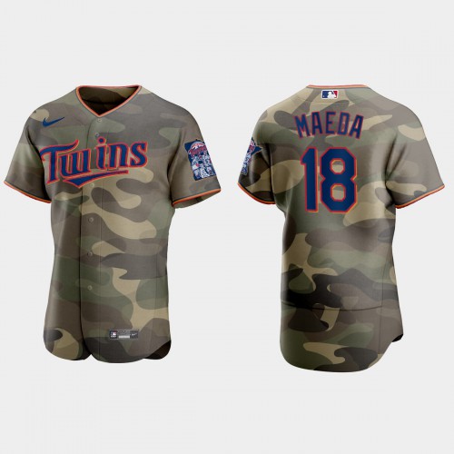 Minnesota Minnesota Twins #18 Kenta Maeda Men's 2021 Armed Forces Day Authentic Jersey -Camo Men's cheap jerseys for sale - CheapJerseys.Shop