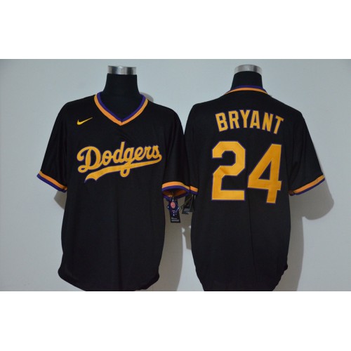 Los Angeles Los Angeles Dodgers #24 Kobe Bryant Men's Black Golden No. Cool Base Jersey Men's cheap jerseys for sale - CheapJerseys.Shop