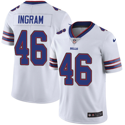 Bills #46 Ja'Marcus Ingram White Men's Stitched Vapor Untouchable Limited Jersey cheap jerseys for sale - CheapJerseys.Shop