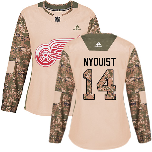 Detroit Red Wings #14 Gustav Nyquist Camo Authentic 2017 Veterans Day Women's Stitched Jersey Womens cheap jerseys for sale - CheapJerseys.Shop