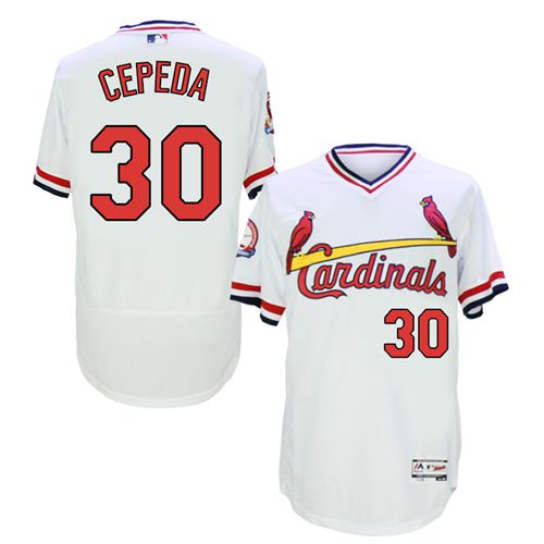 St.Louis Cardinals #30 Orlando Cepeda White Flexbase Authentic Collection Cooperstown Stitched Jersey Men's cheap jerseys for sale - CheapJerseys.Shop