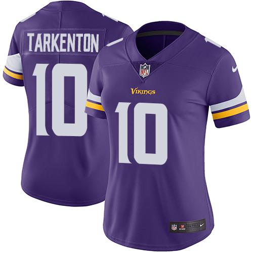 Vikings #10 Fran Tarkenton Purple Team Color Women's Stitched Vapor Untouchable Limited Jersey cheap jerseys for sale - CheapJerseys.Shop
