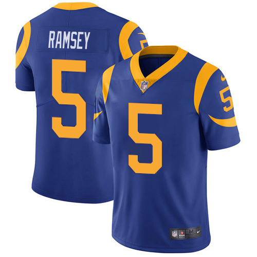 Rams #5 Jalen Ramsey Royal Blue Alternate Men's Stitched Vapor Untouchable Limited Jersey cheap jerseys for sale - CheapJerseys.Shop