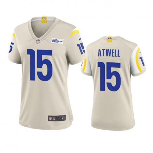 Los Angeles Los Angeles Rams #15 Tutu Atwell Women's Game Jersey - Bone Womens cheap jerseys for sale - CheapJerseys.Shop