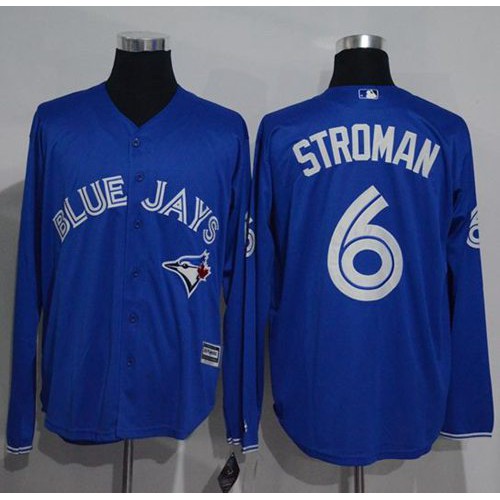 Toronto Blue Jays #6 Marcus Stroman Blue New Cool Base Long Sleeve Stitched Jersey Men's cheap jerseys for sale - CheapJerseys.Shop