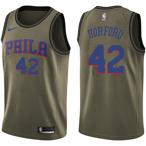 Philadelphia 76ers #42 Al Horford Green Swingman Salute to Service Jersey Mens cheap jerseys for sale - CheapJerseys.Shop