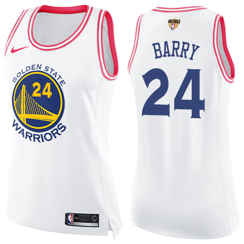 Golden State Warriors #24 Rick Barry White/Pink The Finals Patch Womens Swingman Fashion Jersey Womens cheap jerseys for sale - CheapJerseys.Shop