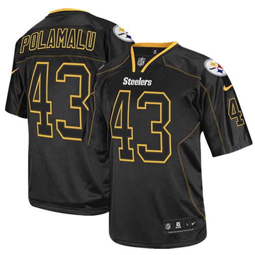 Steelers #43 Troy Polamalu Lights Out Black Men's Stitched Elite Jersey cheap jerseys for sale - CheapJerseys.Shop