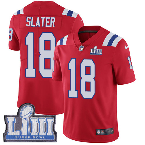 Patriots #18 Matt Slater Red Alternate Super Bowl LIII Bound Men's Stitched Vapor Untouchable Limited Jersey cheap jerseys for sale - CheapJerseys.Shop