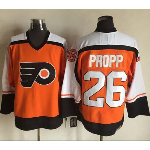 Philadelphia Flyers #26 Brian Propp Orange/Black CCM Throwback Stitched Jersey Men's cheap jerseys for sale - CheapJerseys.Shop