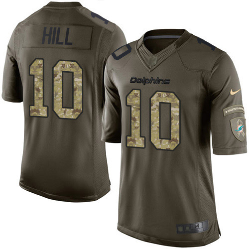 Dolphins #10 Tyreek Hill Green Youth Stitched Limited 2015 Salute To Service Jersey cheap jerseys for sale - CheapJerseys.Shop