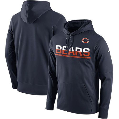 Men's Chicago Bears Navy Sideline Circuit Pullover Performance Hoodie cheap jerseys for sale - CheapJerseys.Shop