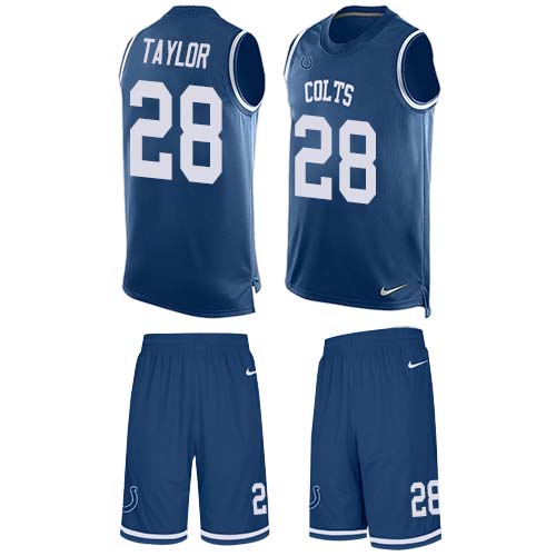 Colts #28 Jonathan Taylor Royal Blue Team Color Men's Stitched Limited Tank Top Suit Jersey cheap jerseys for sale - CheapJerseys.Shop