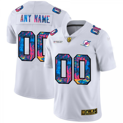 Miami Dolphins Custom Men's White Multi-Color 2020 Crucial Catch Limited Jersey cheap jerseys for sale - CheapJerseys.Shop