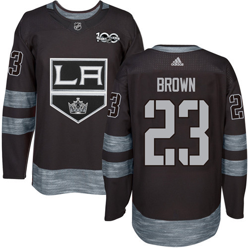 Los Angeles Kings #23 Dustin Brown Black 1917-2017 100th Anniversary Stitched Jersey Men's cheap jerseys for sale - CheapJerseys.Shop
