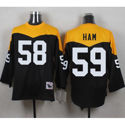 Mitchell And Ness 1967 Pittsburgh Steelers #59 Jack Ham Black/Yelllow Throwback Men's Stitched Jersey Men's cheap jerseys for sale - CheapJerseys.Shop