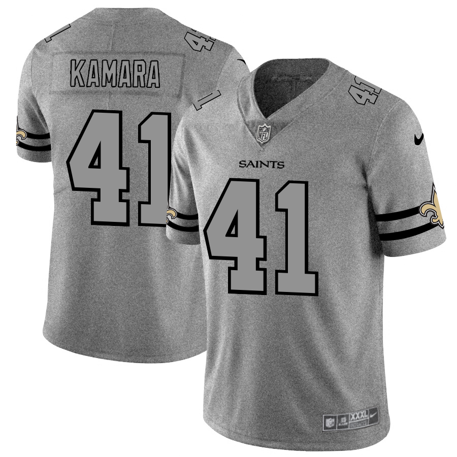 New Orleans Saints #41 Alvin Kamara Men's Gray Gridiron II Vapor Untouchable Limited Jersey cheap jerseys for sale - CheapJerseys.Shop