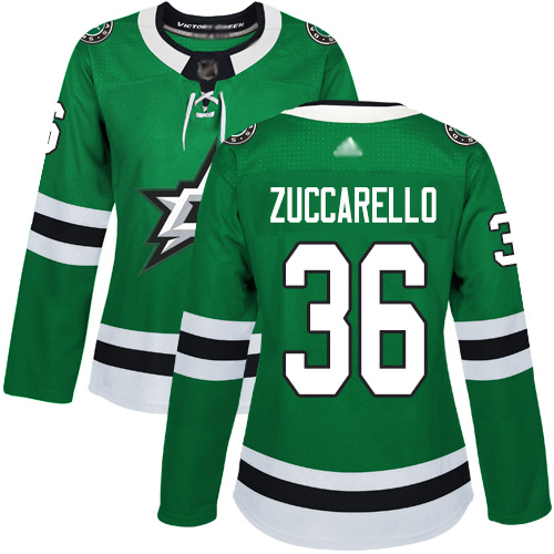 Dallas Stars #36 Mats Zuccarello Green Home Authentic Women's Stitched Jersey Womens cheap jerseys for sale - CheapJerseys.Shop