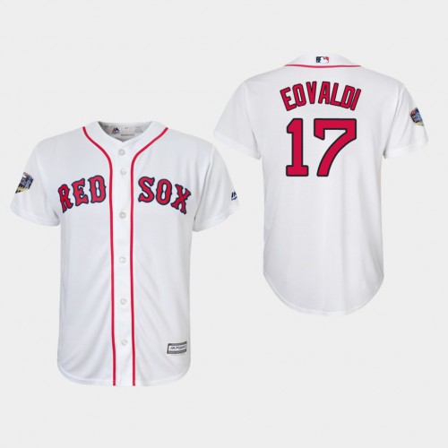 Boston Red Sox #17 Nathan Eovaldi White Cool Base 2018 World Series Stitched Youth Jersey Youth cheap jerseys for sale - CheapJerseys.Shop
