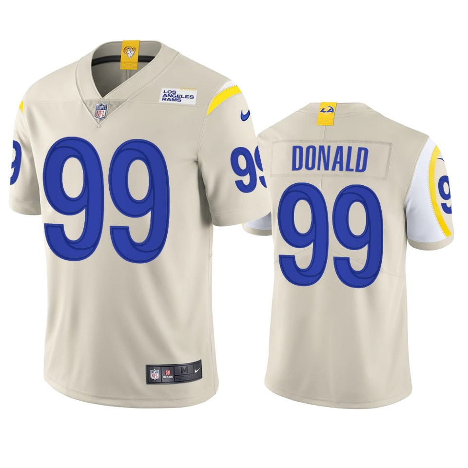 Los Angeles Rams #99 Aaron Donald Men's Vapor Limited Jersey - Bone cheap jerseys for sale - CheapJerseys.Shop