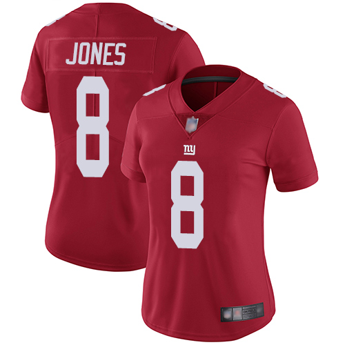 Giants #8 Daniel Jones Red Alternate Women's Stitched Vapor Untouchable Limited Jersey cheap jerseys for sale - CheapJerseys.Shop