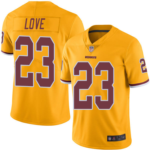 Washington Commanders #23 Bryce Love Gold Men's Stitched Limited Rush Jersey Men's cheap jerseys for sale - CheapJerseys.Shop